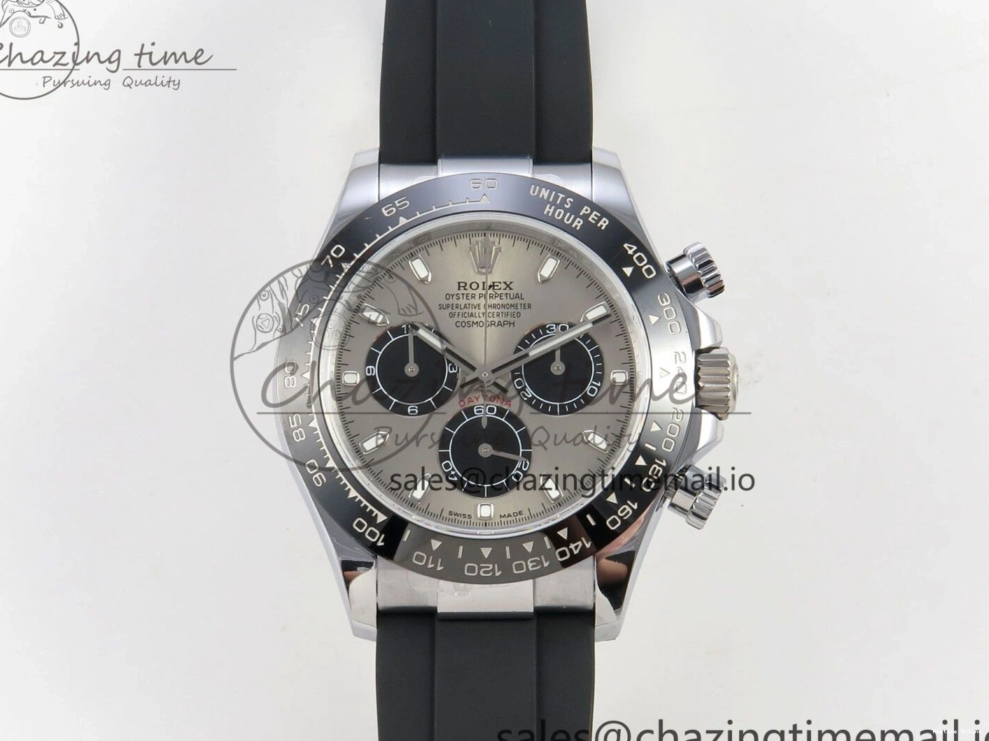 0405 Daytona 116519 QF 1:1 Best Edition Grey Black Dial on Oysterflex Strap SH4130 V11（Gain Weight） EasyMatch 172